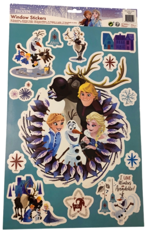 Fensterbilder mit dem Motiven von Frozen